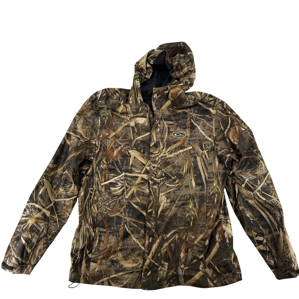 Drake Waterfowl Systems Mens Realtree Max-5 Camo Hooded Hunting Jacket Large